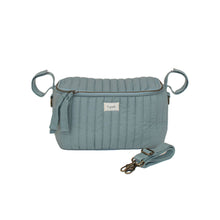 Load image into Gallery viewer, balsam green quilted stroller organizer
