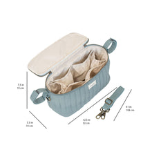 Load image into Gallery viewer, balsam green quilted stroller organizer
