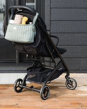 Load image into Gallery viewer, balsam green quilted stroller organizer
