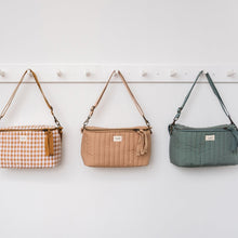 Load image into Gallery viewer, balsam green quilted stroller organizer
