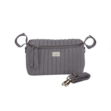 Load image into Gallery viewer, charcoal gray quilted stroller organizer
