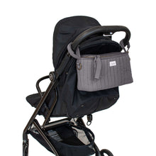 Load image into Gallery viewer, charcoal gray quilted stroller organizer
