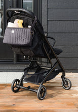 Load image into Gallery viewer, charcoal gray quilted stroller organizer
