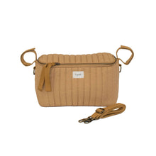 Load image into Gallery viewer, mustard quilted stroller organizer
