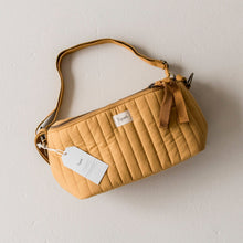 Load image into Gallery viewer, mustard quilted stroller organizer
