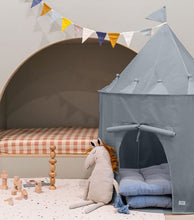 Load image into Gallery viewer, blue recycled fabric play tent
