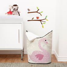 Load image into Gallery viewer, swan laundry hamper
