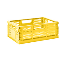 Load image into Gallery viewer, modern folding crate - yellow - 2 sizes available
