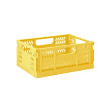 Load image into Gallery viewer, modern folding crate - yellow - 2 sizes available
