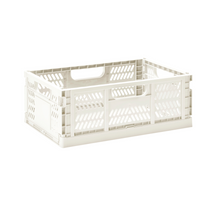 Load image into Gallery viewer, modern folding crate - cream - 2 sizes available
