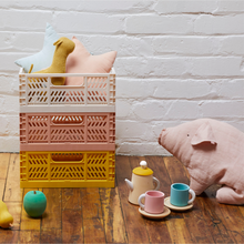 Load image into Gallery viewer, modern folding crate - yellow - 2 sizes available
