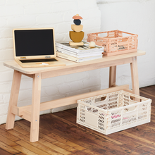 Load image into Gallery viewer, modern folding crate - cream - 2 sizes available

